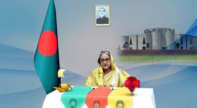 দূর্বার গতিতে এগিয়ে চলেছে বাংলাদেশ – জাতির উদ্দেশ্যে প্রধানমন্ত্রী