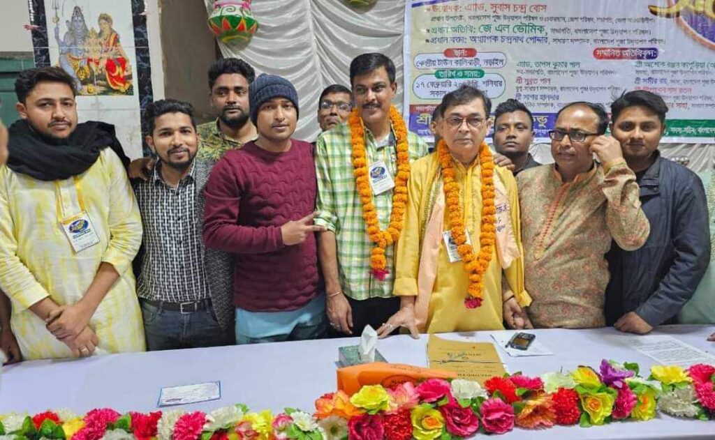 নড়াইলে পূঁজা উদযাপন কমিটির সভাপতি পংকজ, সম্পাদক বিশ্বনাথ