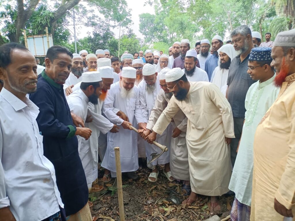 নওয়াপাড়ায় আকাম সরদার বাইতুন নাজাত জামে মসজিদের ভিত্তি প্রস্তার উদ্বোধন ও দোয়া অনুষ্ঠিত